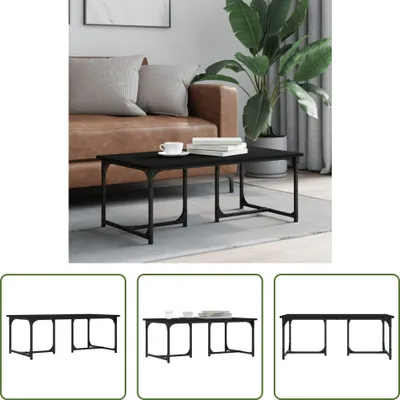 Produktbild von The Living Store Couchtisch Schwarz 90x50x35 cm Holzwerkstoff