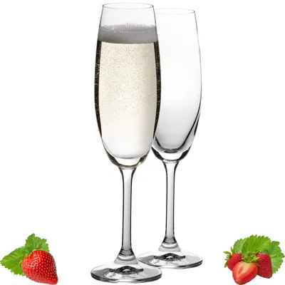Produktbild von PLATINUX Sektgläser 170ml (max. 200ml) Sektkelche aus Crystalline Glas Proseccogläser Set 2-Teilig Spülmaschinenfest