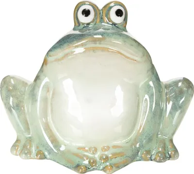Produktbild von Charmanter Keramik-Frosch als dekorative Tierfigur für Zuhause