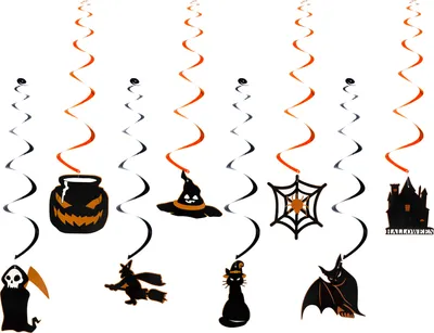 Produktbild von Oblique Unique 8 Halloween Spiral Wirbel Deckenhänger Girlanden für Halloween Party Grusel Horror Hängedeko
