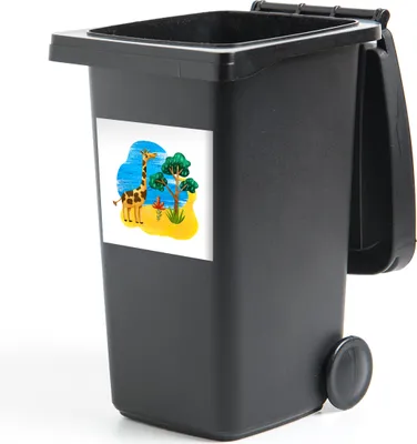 Produktbild von MuchoWow® - Abfall-Aufkleber - Container - für Abfallcontainer