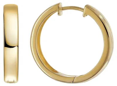 Immagine prodotto di trendor 21731 Orecchini da donna in argento 925 placcato oro, cerchi lucidi ⌀ 20,6 mm