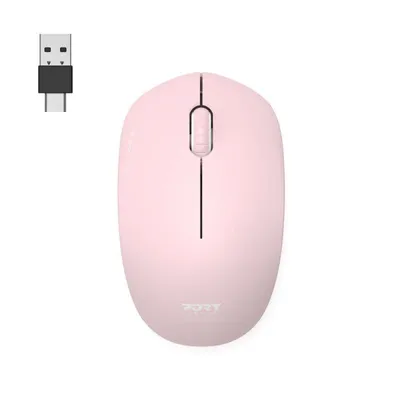 Image de Port Designs 900541, ambidextre, optique, RF sans fil, 1600 DPI, rose