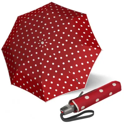 Obrázek produktu pro Knirps KNIRPS T.200 DOT ART RED - elegantní dámský plně automatický deštník