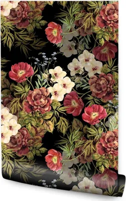 Produktbild von 10m VLIES TAPETE Rolle Auf einem Rollen Aquarell Blumenstrau§ von Pfingstrosen Blumen 6586