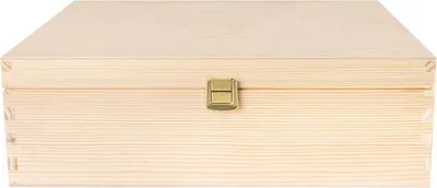 Immagine prodotto di Creative Deco A4 Scatola di Legno con Coperchio | 33.8x24.8x10 cm | Cassetta con Chiusura Conteniore Portaoggetti Portagiochi | per Decoupage