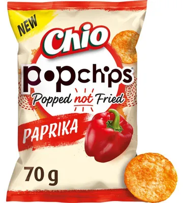 Produktbild von Chio Popchips Paprika 70g – Knusprige, luftige Kartoffelchips Snack