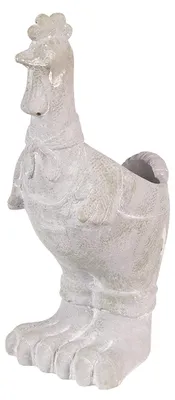 Immagine prodotto di Clayre & Eef Vaso da fiori Gallo 11x10x26 cm Pietra grigia