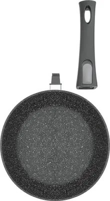 Produktbild von Resto Kitchenware 93012, Rund, Allzweckpfanne, Schwarz, PFLUON, 200 °C, Aluminium