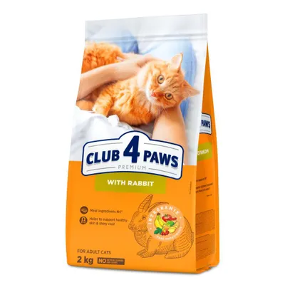 Produktbild von Club 4 Paws Katzen-Trockenfutter mit Kaninchen, 2 kg