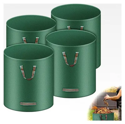 Produktbild von 4X 272L Gartenabfallsack Laubsack, Groß und Stabil, Faltbar aus Polypropylen-Gewebe 150GSM für Gras, Laub, Hecke und Gartenabfall