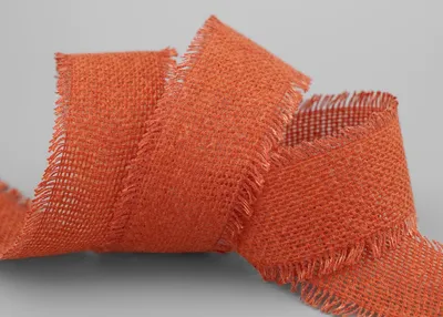 Productafbeelding van Katoenen Decoratieve Band Oranje 30m x 40mm