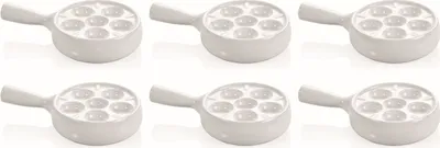 Produktbild von Schneckenpfanne weiß mit Stielgriff 6er Set