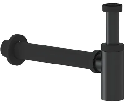 Zdjęcie produktu dla szkło ceramiczneO – Syfon umywalkowy – 5/4" – tworzywo sztuczne – DN40/300 mm – czarny matowy