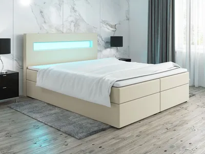 Produktbild von Polsterbett mit Beleuchtung LILLIANA 3 – 180x200, beiges