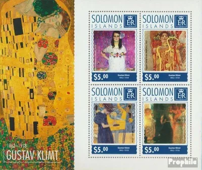 Produktbild von Briefmarken Salomoninseln 2014 Mi 2982-2985 Kleinbogen (kompl. Ausg.) postfrisch Gustav Klimt