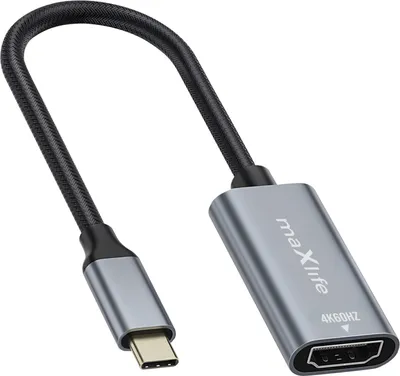 Image de Maxlife, Adaptateur vidéo USB-C / HDMI Résolution 4K Design compact, Gris