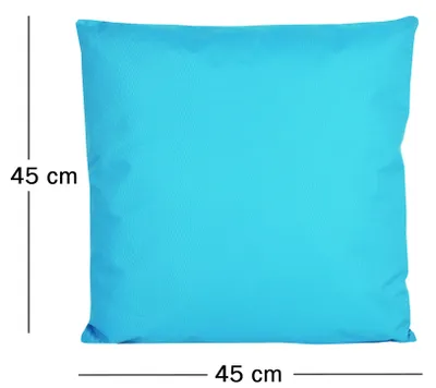 Produktbild von JACK 1x 45x45cm Outdoor Lounge Kissen Dekokissen inkl. Füllung Wasserabweisend Sitzkissen Garten Stuhl Lotus Effekt, Farbe:Hellblau