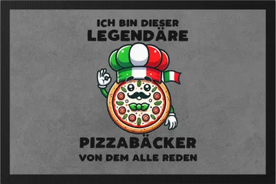 Produktbild von Pizzabäcker Fußmatte Pizza Pizzaliebhaber Italien Legendäre Pizzabäcker Pizzeria