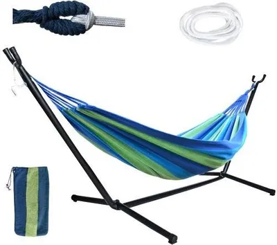 Produktbild von Garten-Hängematte 200×150 cm mit Ständer