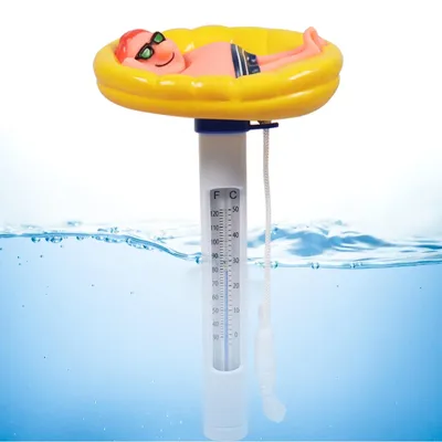 Produktbild von Schwimmbadthermometer, schwimmend – Thermometer für Schwimmbäder – Anzeige in Fahrenheit und Celsius – Für Innen- und Außenbereich