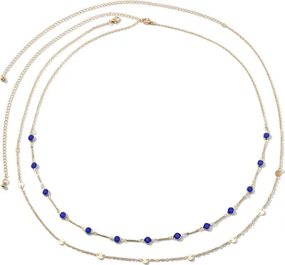 Produktbild von Taillenkette für Damen, doppellagig, Pailletten, verstellbare Länge, ausgehöhlt, Bauchtanz, Performance, Taillenschmuck, Partys, Festivals, Nachtclubs