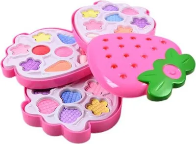 Produktbild von Kinder Schminkset Mädchen Make-up Koffer - Kosmetik Set Lidschatten Lippenstift - Spielzeug