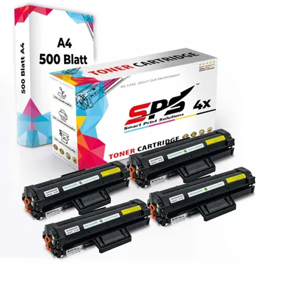 Produktbild von Druckerpapier A4 + 4x Multipack Set Kompatibel für Samsung Xpress M 2070 Series (MLT-D111L/111L) Toner Schwarz