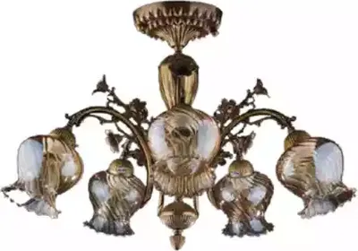Obrázok produktu pre Stropné svietidlo stropný luster kvetinový luster luster lampa sklo hnedá