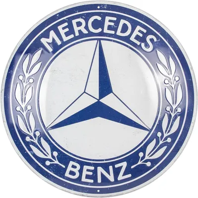 Obrázek produktu pro Nostalgic-Art - Kovová destička 35 cm kulatá - Mercedes-Benz - Logo