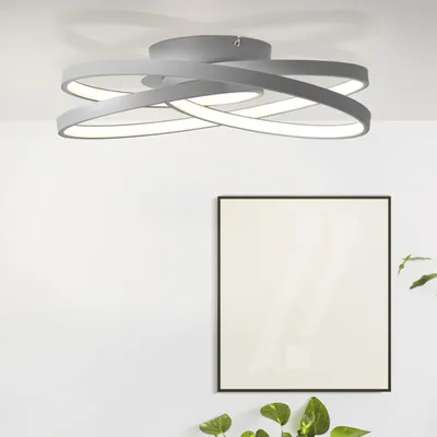 Produktbild von Moderne Design Deckenlampe, warmweißes Licht, Ø 40cm Metall/Kunststoff