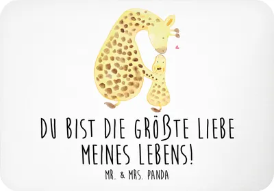 Produktbild von Mr. & Mrs. Panda Kühlschrankmagnet Giraffe Kind - Weiß - Geschenk, Mama, Notizhalter, magnet, Tochter, küchenmagnet, Mutter, Pinnwandmagnet, whiteboardmagnet, Afrika
