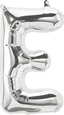 Immagine prodotto di Palloncino in foil lettera E, argento, 80 cm circa, da riempire con aria compressa