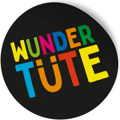Produktbild von 10x Sticker Aufkleber Wundertüte Schwarz / Bunt, Durchmesser 7,0 cm (Motiv 193)