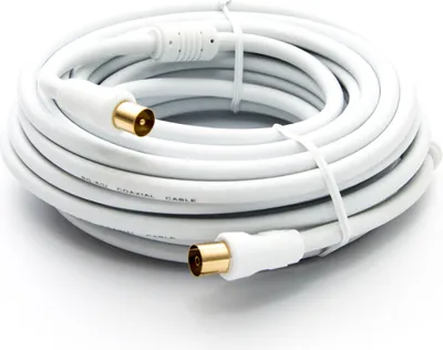 Produktbild von PremiumX 12,5m BASIC-LINE TV Antennenkabel IEC-Anschlusskabel Koaxial-Kabel mit Mantelstromfilter HDTV 4K - Weiß