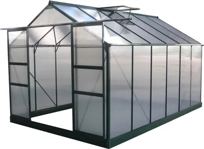 Immagine prodotto di Serra da giardino in policarbonato DAHLIA Verde Abete 13,29 m²