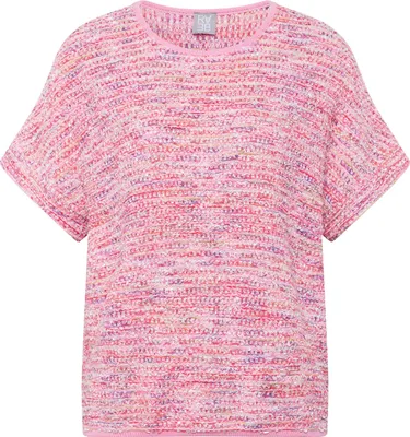 Produktbild von RABE Pullover Rosa Größe 48, entspannte Passform, Rundhalsausschnitt, strukturiert