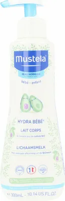 Produktbild von Mustela Hydra Bebe Körpermilch 300 ml - Feuchtigkeitsspendende Pflege für zarte Babyhaut mit natürlichen Inhaltsstoffen