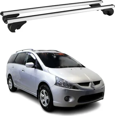 Image de Barres de toit Transversales pour Mitsubishi Grandis 2004-2011 Aluminium Argent