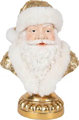 Produktbild von Clayre & Eef Weihnachtsdekorationsfigur Weihnachtsmann 23x15x32 cm Weiß Kunststoff