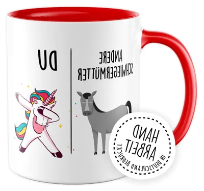Produktbild von Tasse für Schwiegermütter - Kaffeetasse für Schwiegermama als Geschenk für Frauen zur Hochzeit, Verlobung, Geburtstag und Muttertag (Weiß/Rot)