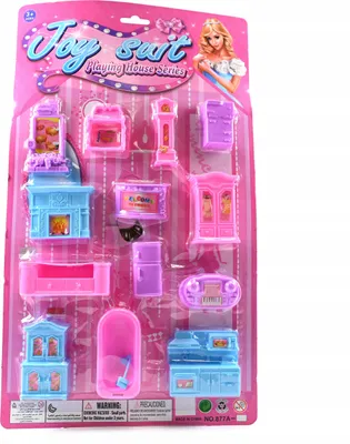 Produktbild von Puppenmöbel Set für Puppenhaus - Küche Schrank & Badewanne Zubehör Miniatur Spielzeug