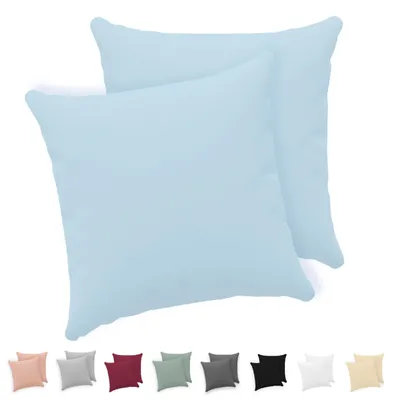 Productafbeelding van Twinzen - Kussensloop 60x60 cm - Set van 2 - 100% katoen - Blauw