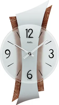 Produktbild von AMS Quarz-Wanduhr, Quarzwerk, 23x43x6cm, 9401