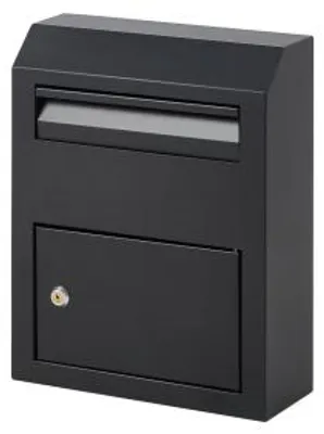 Produktbild von Paketbriefkasten Wandbriefkasten mit Schloss 12*4.5*15 Schwarz