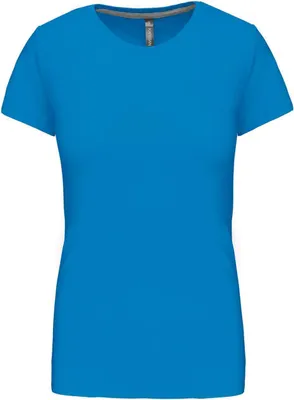 Produktbild von Kariban Damen T-Shirt Crew Neck Kurzarm Rundhals Kurzarmshirt Sommer, Größe:L, Farbe:Tropical Blue