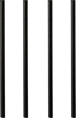 Produktbild von PAPSTAR Papier-Trinkhalm "pure" 150 mm schwarz 500 Stück