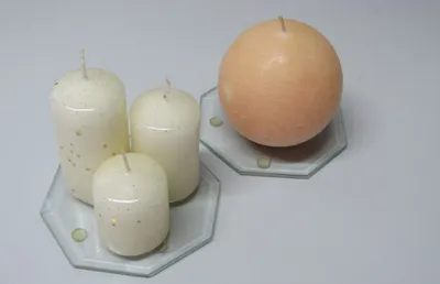 Produktbild von 2x Glasuntersetzer Kerzen Untersetzer Glas Gläser Deko Kerzenteller 13cm