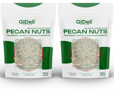 Produktbild von Pekannüsse 2kg Ungesalzen Naturbelassen Ganze Rohkost Backzutat Snack GiDeli