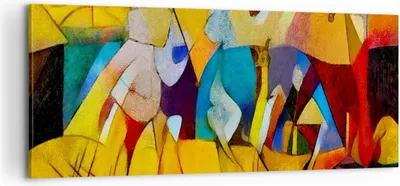 Produktbild von Bild auf Leinwand - Leinwandbild - Abstraktion modern - 100x40cm - Wand Bild - Wanddeko - Leinwanddruck - Bilder - Kunstdruck - Wanddekoration - Leinwand bilder - Wandkunst - AB100x40-3455